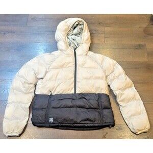 Oiselle Womens Puffy Bird Anorak Run Jacket Coat Hooded Black Ivory Small $232